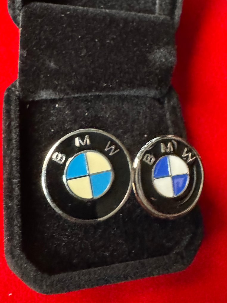 Gemelli da polso BMW in argento placcato, smalto blu e nero - Gemelli #2.1
