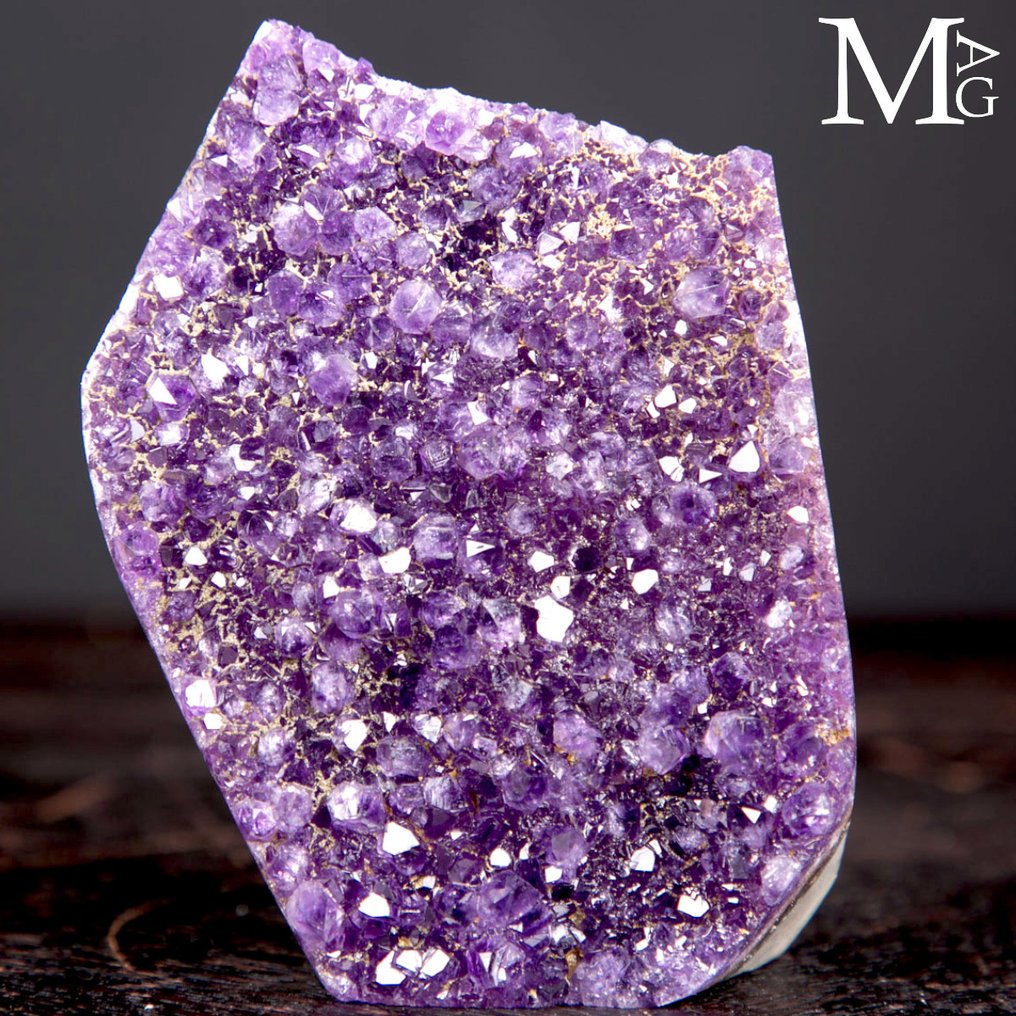 Amethyst Druse Set - Natural Deep Purple Color - Perù - Altezza: 99 mm - Larghezza: 69 mm- 1682 g #2.1
