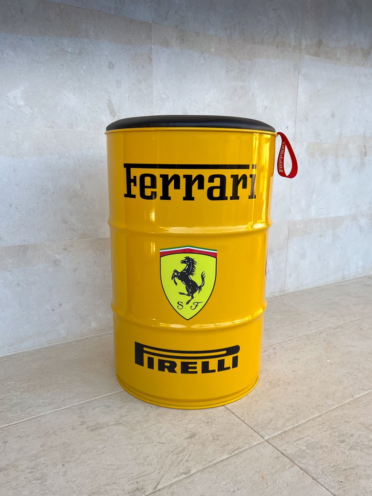 Silla de barril amarilla temática Ferrari - PK Werks #3.2