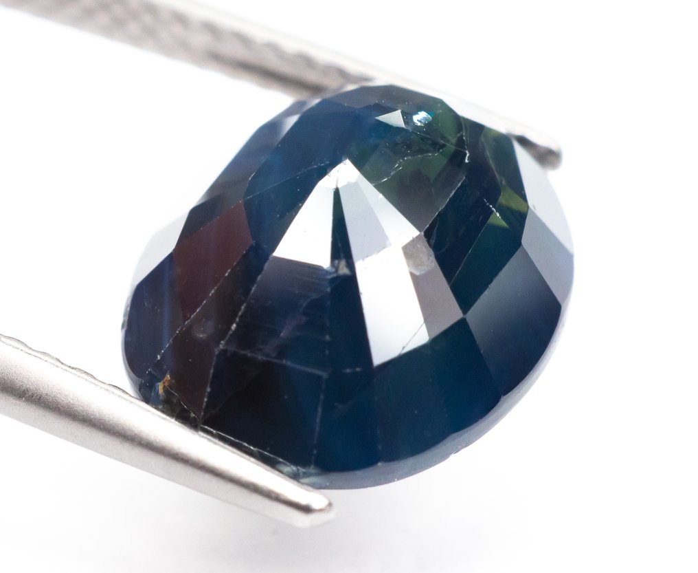 Fără preț de rezervă Safir - 5.21 ct - GRA (Laboratorul de analiză a pietrelor prețioase din Anvers) - Albastru închis #3.2