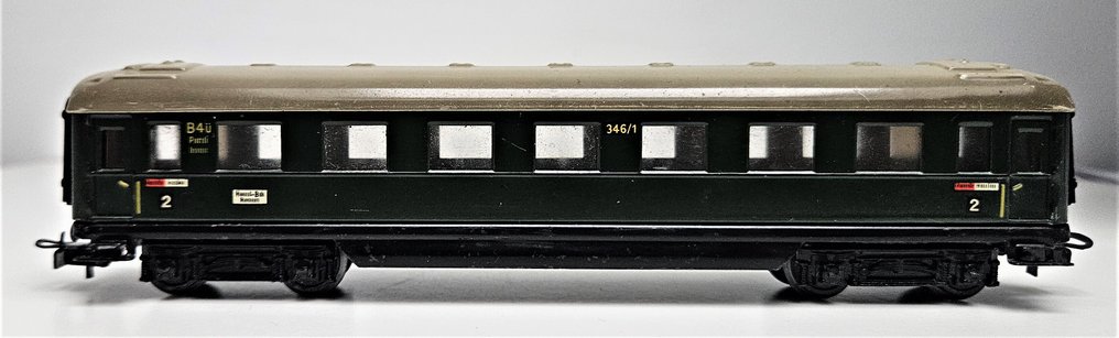 Märklin H0 - 346/1 - Carrozza passeggeri di modellini di treni (1) - Auto di linea (carrozza con pannelli laterali) di seconda classe - DB #2.1