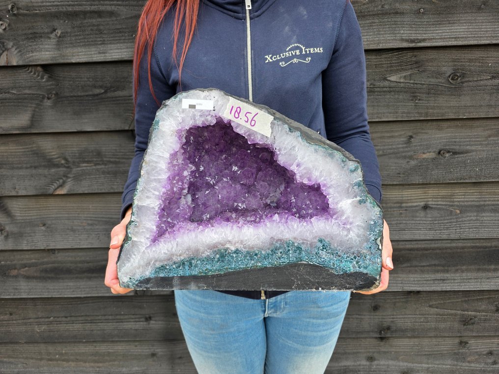 XL Amethyst Geode Amethyst - Ύψος: 26 cm - Πλάτος: 34 cm- 18.56 kg #1.0