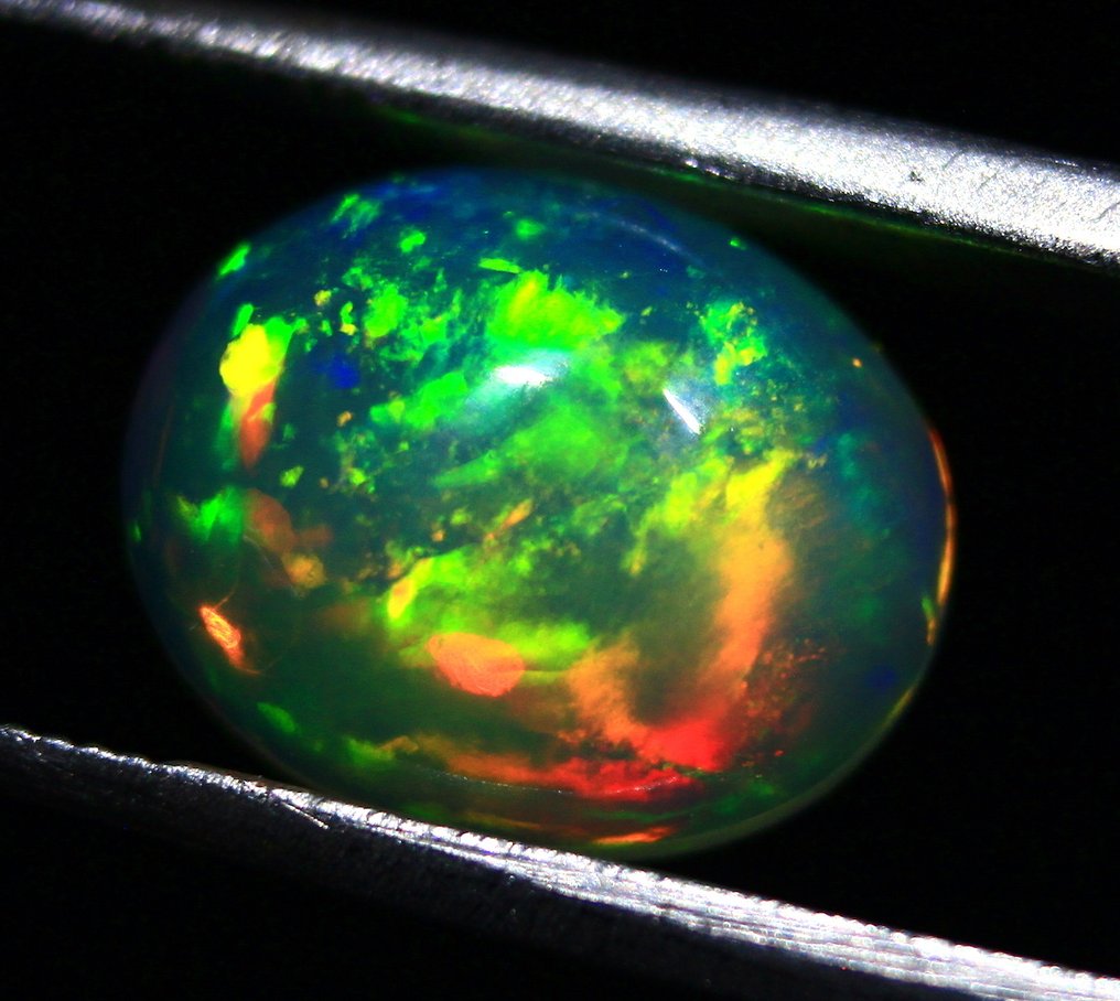 ΔΩΡΕΑΝ ΑΠΟΣΤΟΛΗ καρατίων 1,60 Φυσικός Αιθίοπας Όπαλ Καμπουσόν - Ύψος: 10 mm - Πλάτος: 8 mm- 0.32 g #1.0