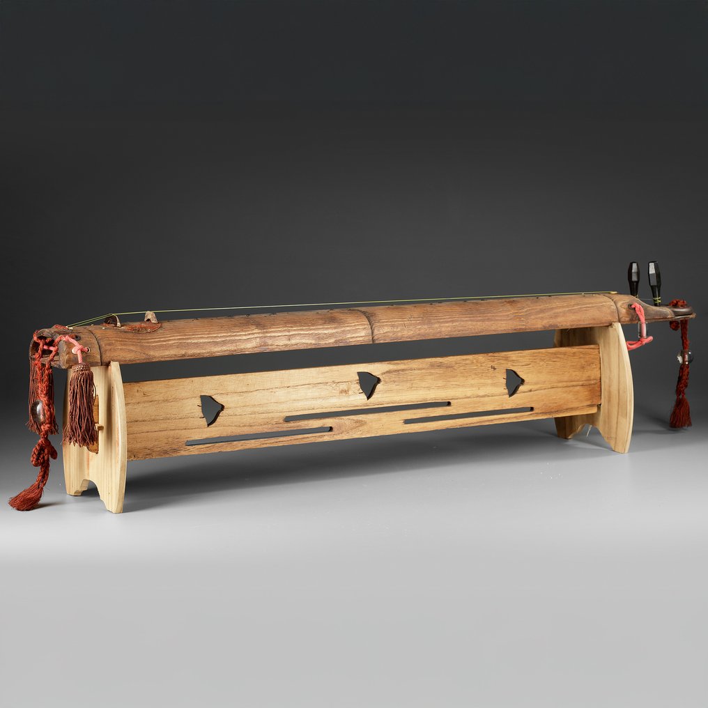 Nigenkin tradizionale giapponese a 2 corde raro 二弦琴 - Legno, Kiri (legno di paulownia), Cristallo - Giappone - Seconda metà del XIX secolo (inizio del periodo Meiji) #1.0