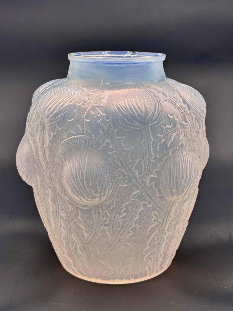 René Lalique - Jarrón - R Lalique 'Domrémy' Jarrón opalescente aproximadamente de 1926. - Vidrio #4.3