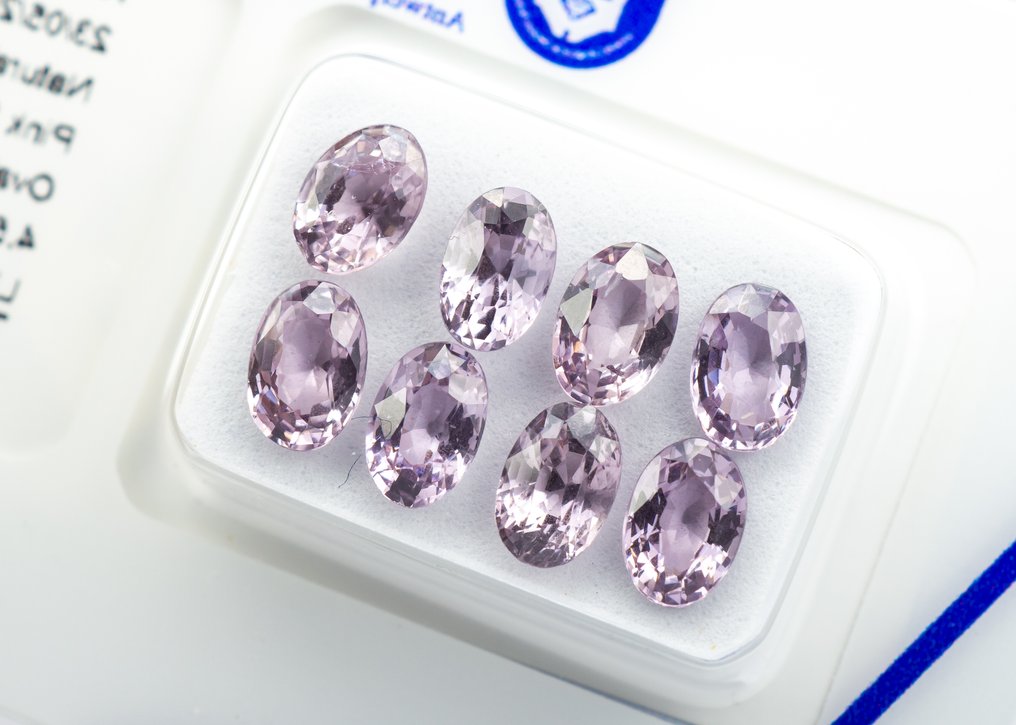 没有保留价 - 8 pcs 尖晶石 - 4.51 ct - 安特卫普宝石检测实验室(ALGT) - 浅粉色 #2.1