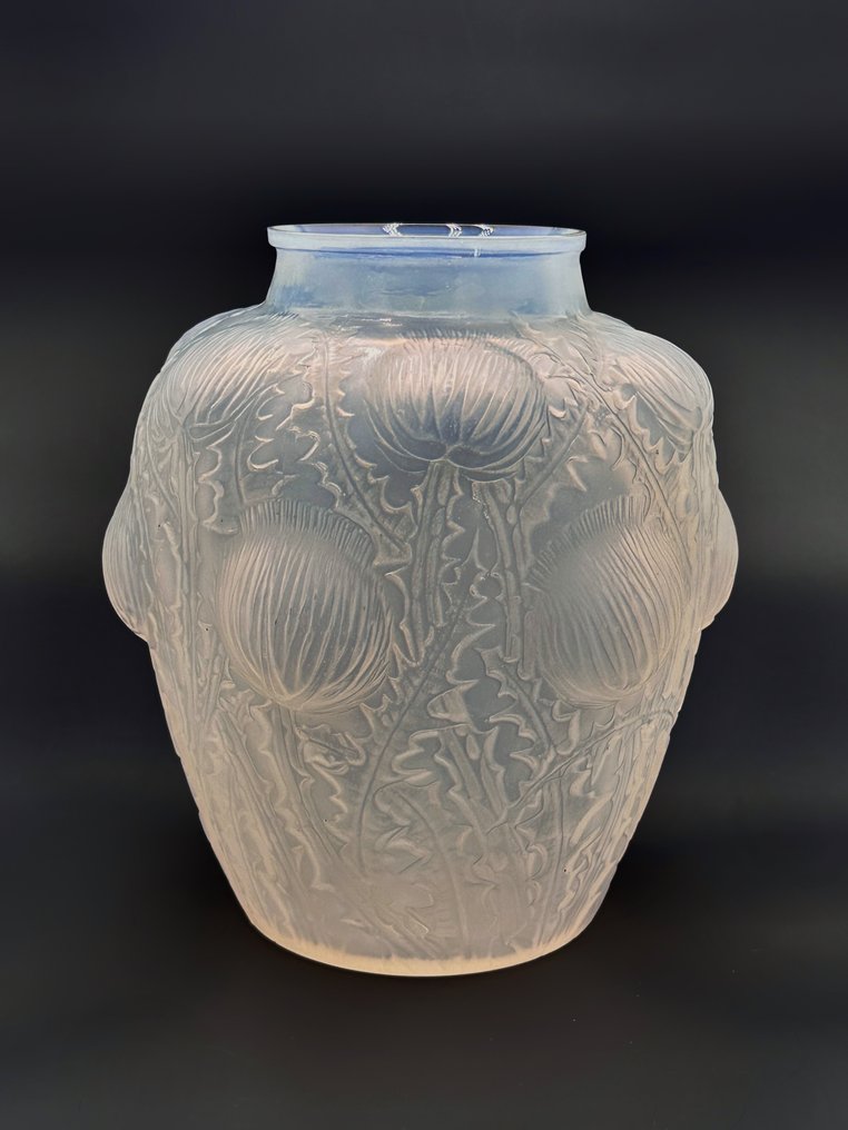 René Lalique - Jarrón - R Lalique 'Domrémy' Jarrón opalescente aproximadamente de 1926. - Vidrio #1.0