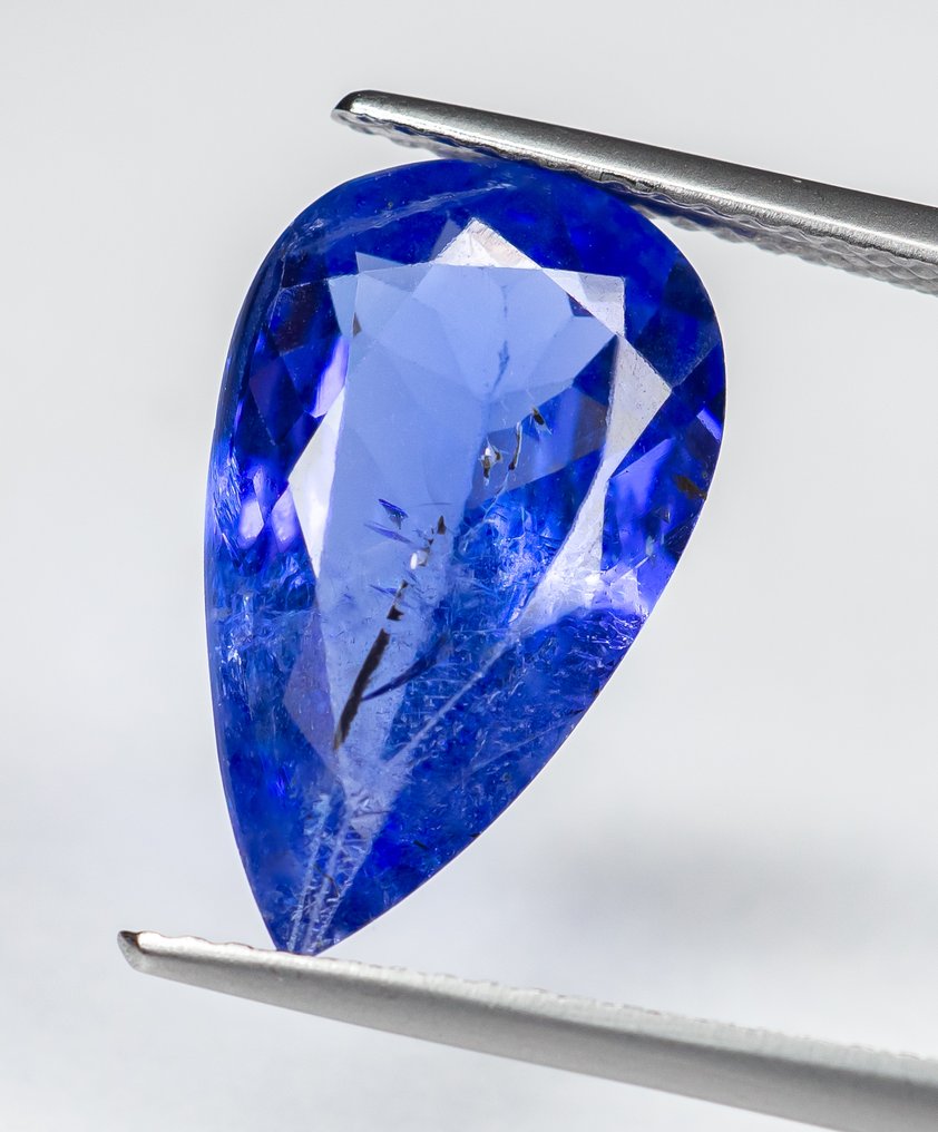 No reserve price Tanzanite  - 5.23 ct - Bellerophon Gemlab - Violetish blue #2.1