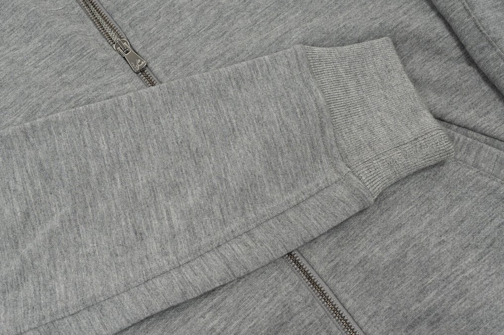 RRP 2200€ ISAIA NAPOLI Gray Full Zip Track Jacket Cashmere / Silk - Size M - Sweter - Nowe z metkami #4.3