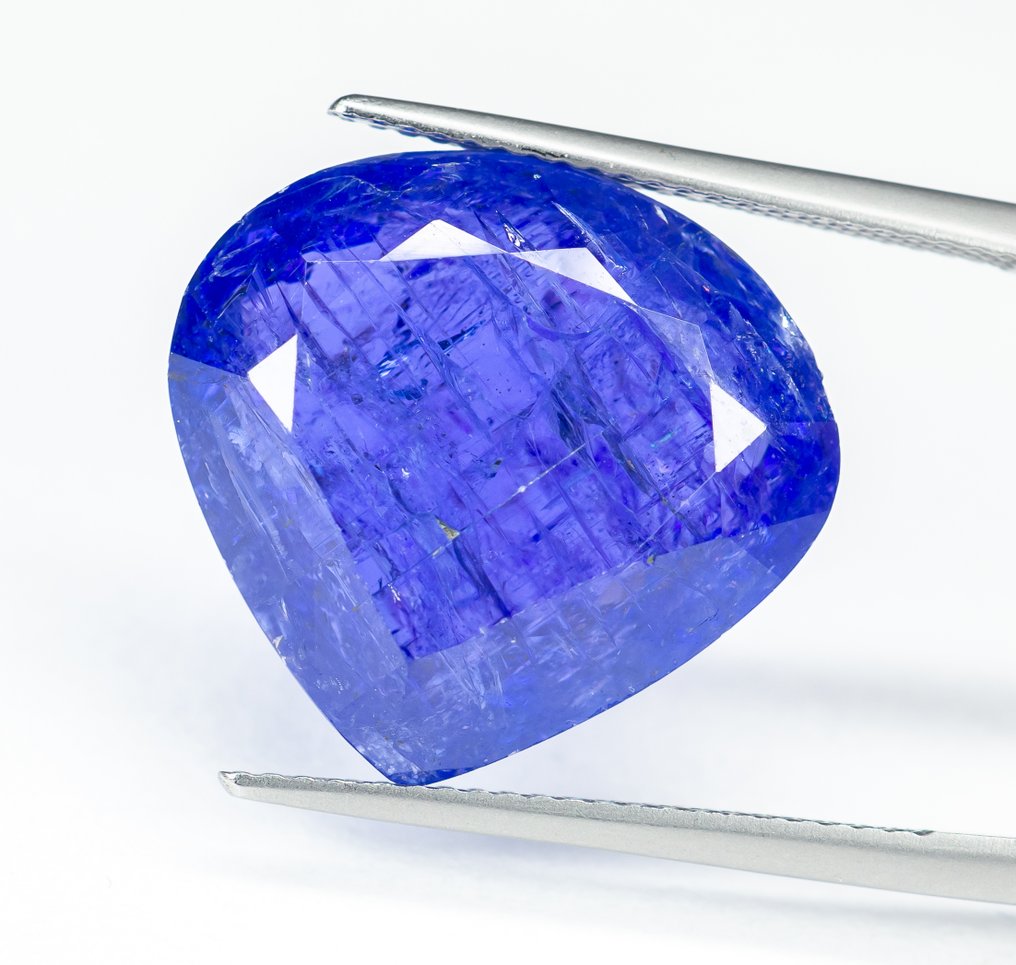 Fără preț de rezervă Tanzanite - 22.58 ct - Bellerophon Gemlab - Albastru-violet #2.1
