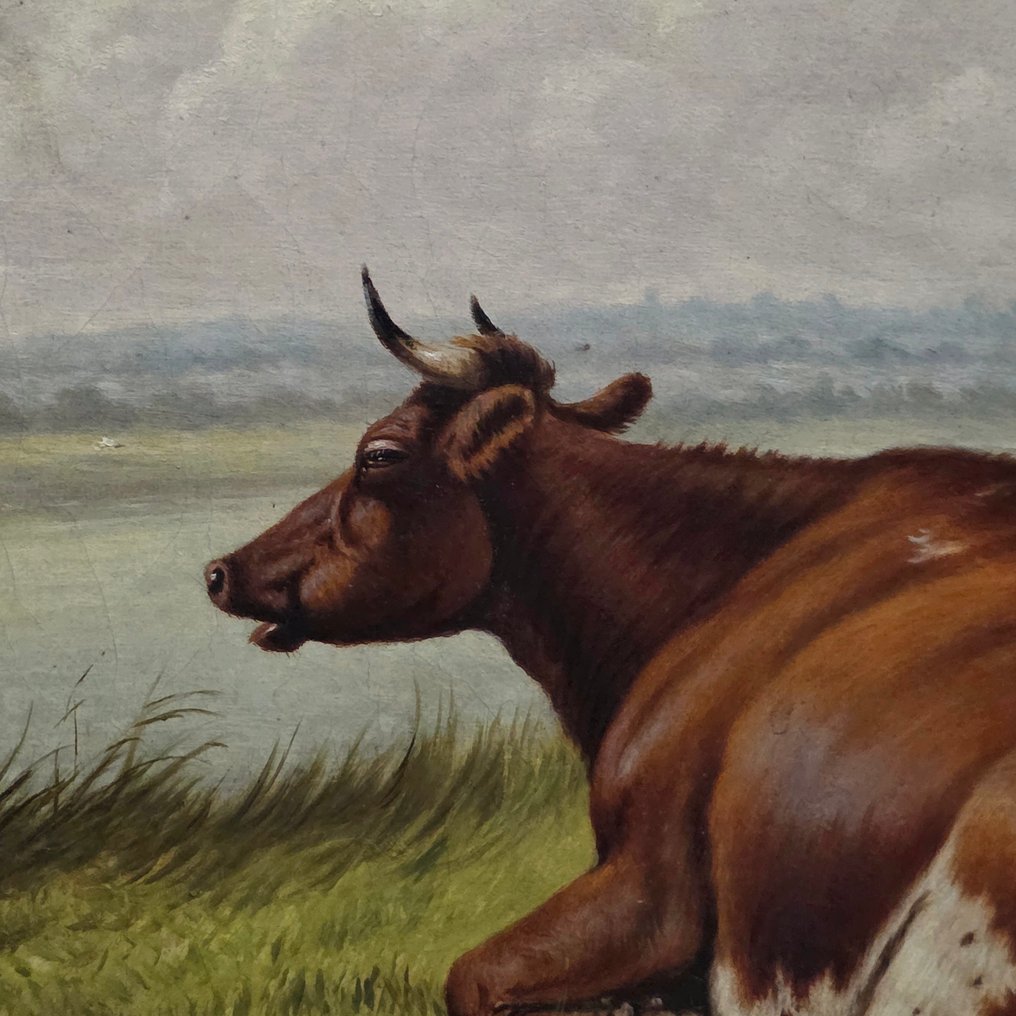 William Eddowes Turner (c.1820-1885) - Mucche e pecore a riposo #4.3