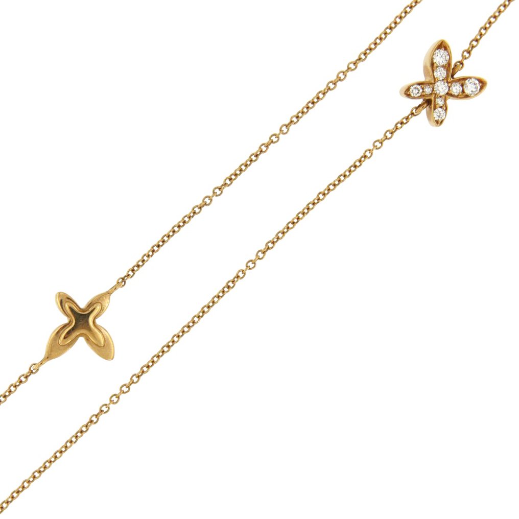 Mimi - 頸鏈 - 18 克拉 玫瑰金 -  0.15ct. tw. 鉆石 (天然)  #1.0