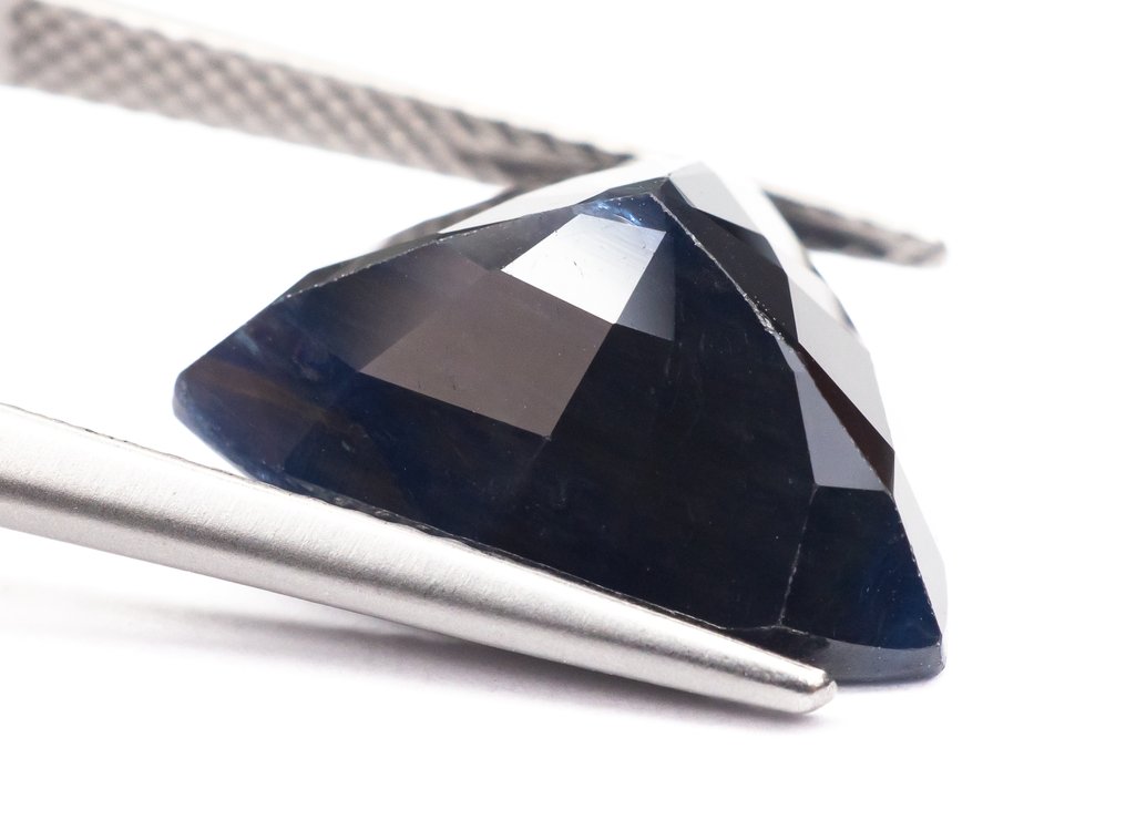 Fără preț de rezervă Safir - 8.01 ct - GRA (Laboratorul de analiză a pietrelor prețioase din Anvers) - Albastru închis #3.2