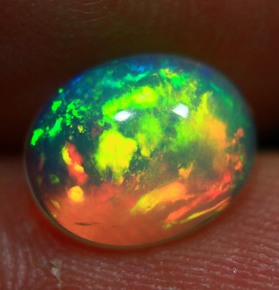 ΔΩΡΕΑΝ ΑΠΟΣΤΟΛΗ καρατίων 1,60 Φυσικός Αιθίοπας Όπαλ Καμπουσόν - Ύψος: 10 mm - Πλάτος: 8 mm- 0.32 g #3.2