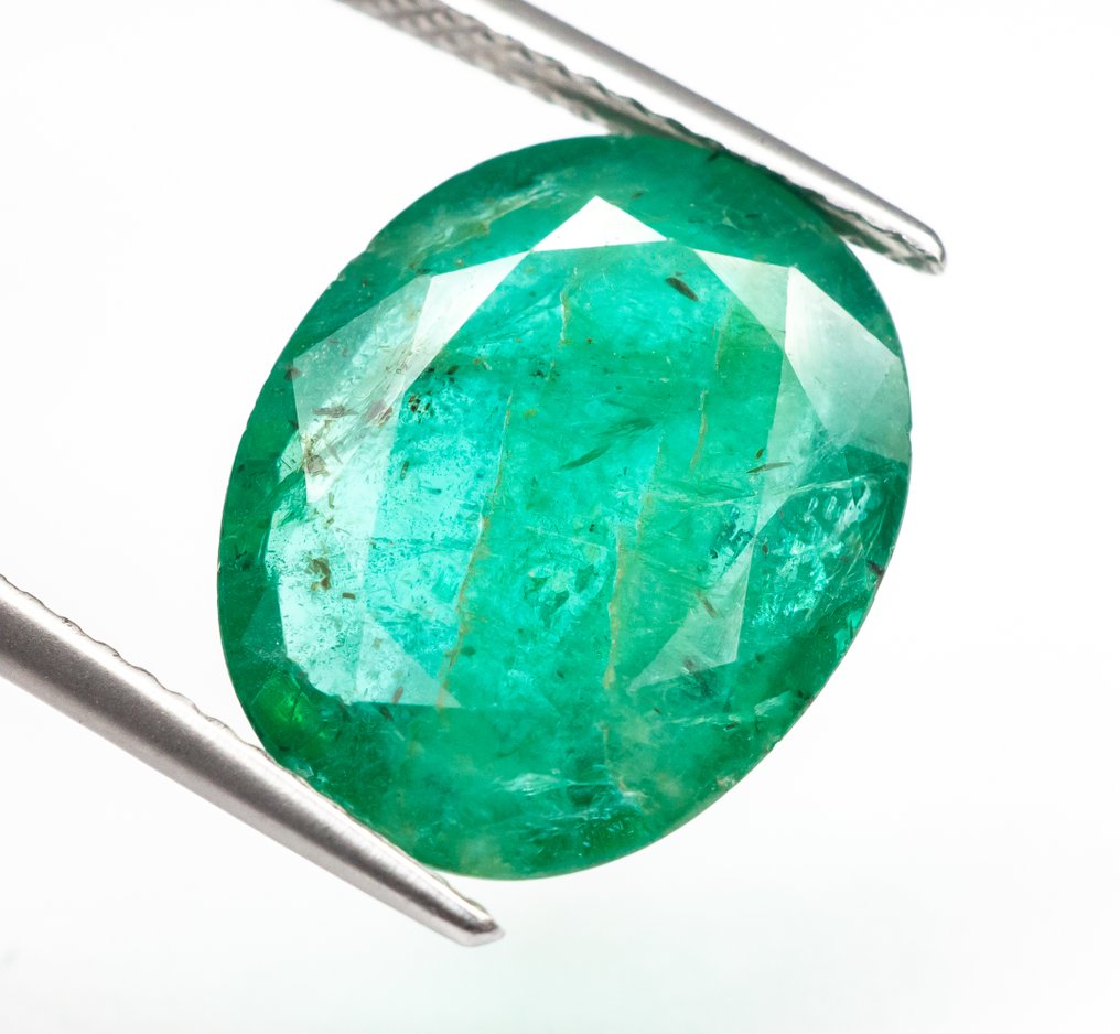 Fără preț de rezervă Smarald  - 6.41 ct - IGI (Institutul gemologic internațional) - Verde albăstrui intens #2.1