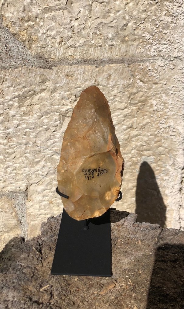 Paleoliittinen Upea Acheuleen-ajan biface Ranskassa. - 15 cm #1.0