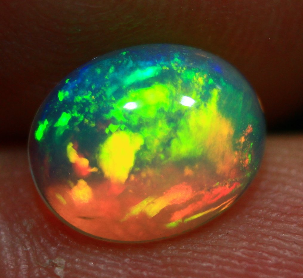 ΔΩΡΕΑΝ ΑΠΟΣΤΟΛΗ καρατίων 1,60 Φυσικός Αιθίοπας Όπαλ Καμπουσόν - Ύψος: 10 mm - Πλάτος: 8 mm- 0.32 g #4.3