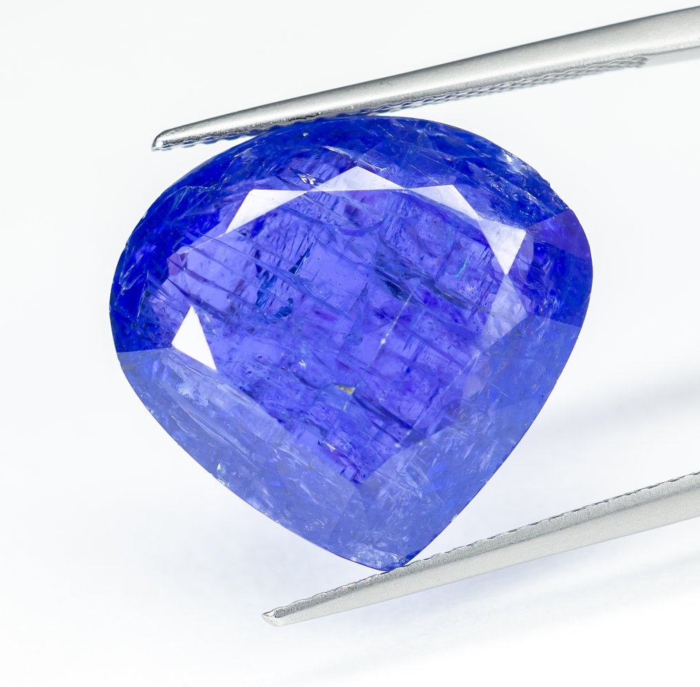 Fără preț de rezervă Tanzanite - 22.58 ct - Bellerophon Gemlab - Albastru-violet #1.0