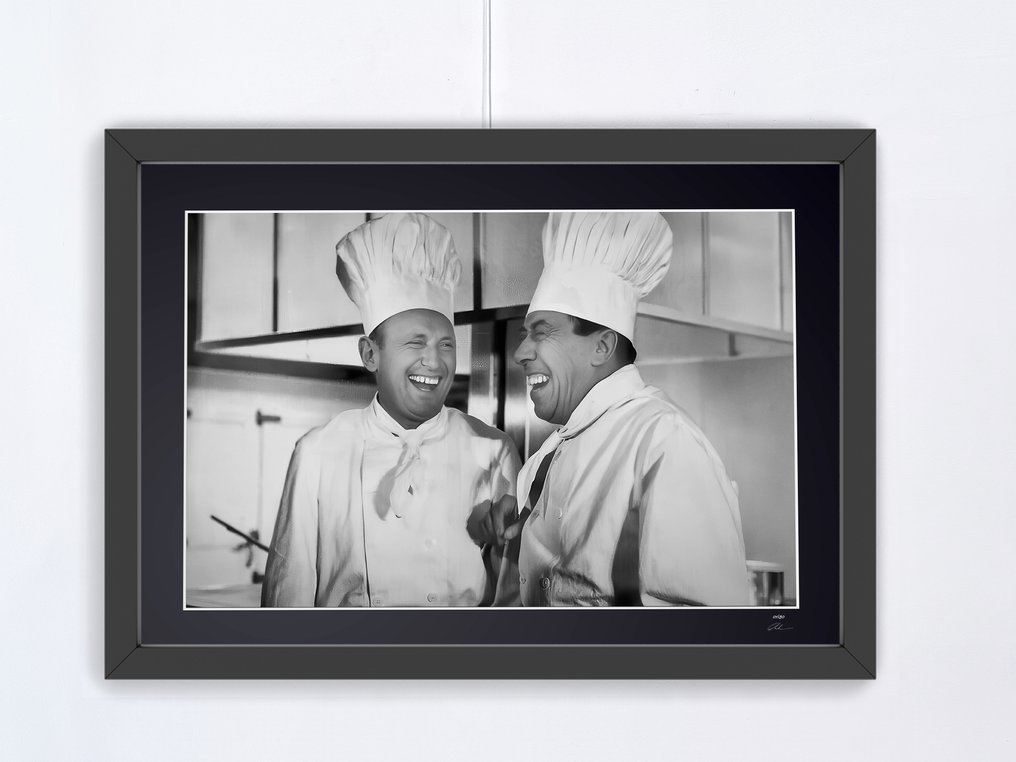 Bourvil & Fernandel - La Cuisine au Beurre (1963) - Fine Art Photography - Luxury Wooden Frame 70X50 cm - Limited Edition 01 of 30 - Serial 20438 - Original Certificate (COA), Hologram - 100% New. Shipping Reduction from 3 items #3.2