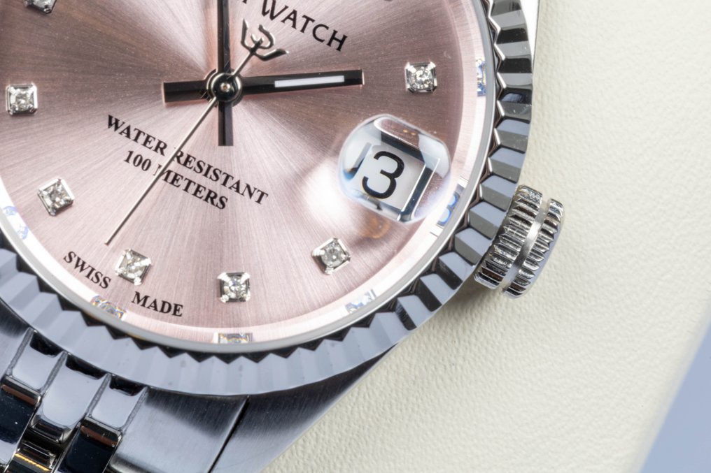 Philip Watch - Caribe Urban - Date - Pink - Diamonds - Swiss Made - 31 mm - FREE SHIPPING - Női - 2025 #3.2