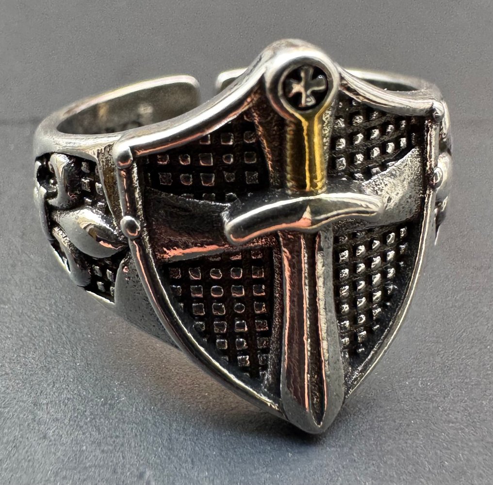 Moto Bikers Templars Guardians 925 Silver Ring - Ring #2.1