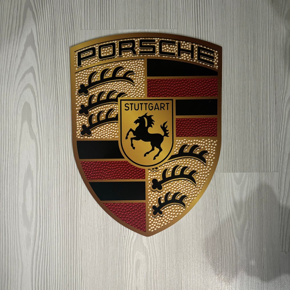 保时捷 XL Crest 60cm H 金属 - 广告标牌 - PORSCHE XXL徽标标志 60厘米 - Dibond #1.0
