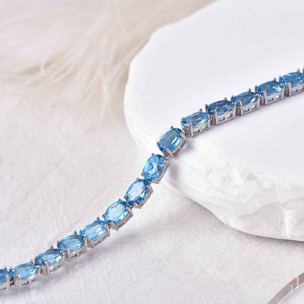 Senza prezzo di riserva - Bracciale Argento - Topaz - Certificato #4.3