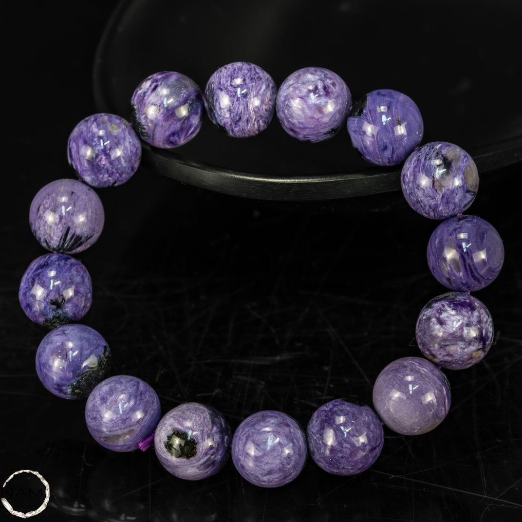 Magic of Transformation A beautiful bracelet made of genuine charoite 251.75ct.- 50.35 g #3.2