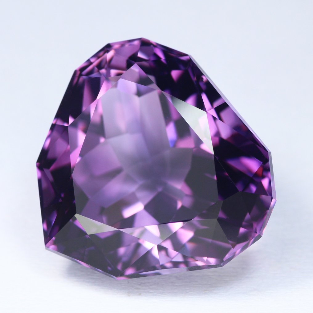 1 pcs Purple Amethyst - 50.84 ct - International Colored Gemstone Association (ICA GemLab) - Fancy Custom Fine Cut !! #2.1