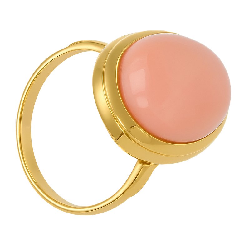 Gyűrű - 18 kt. Sárga arany Korall #1.0