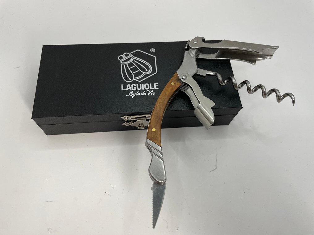 Laguiole - Style de Vie - 拔塞鑽 - 拉吉歐樂侍酒師刀 - 橄榄木 - 不锈钢 #1.0