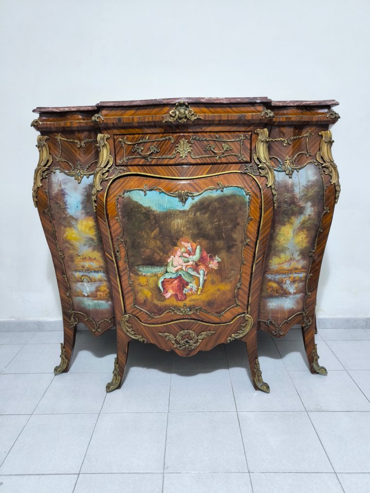 Alacena - Madera, Mármol, Bronce, Pintura - sirvienta #1.0