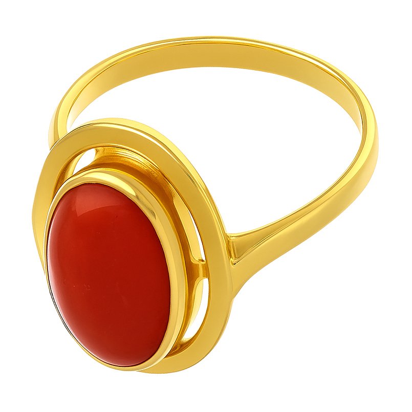 Ring - 18 karat Gull Korall #4.3