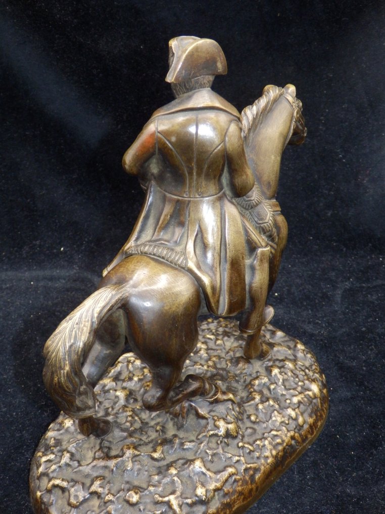 Γλυπτό, Napoleon Bonaparte op paard - 20 cm - Μπρούντζος #1.0