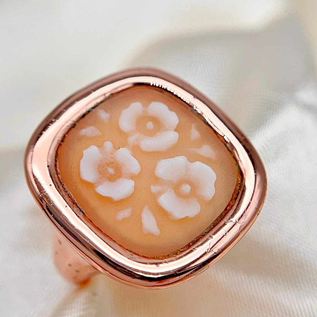 χωρίς τιμή ασφαλείας - Δαχτυλίδι Ασημί - Ιταλικό μοναδικό καμέο #3.2