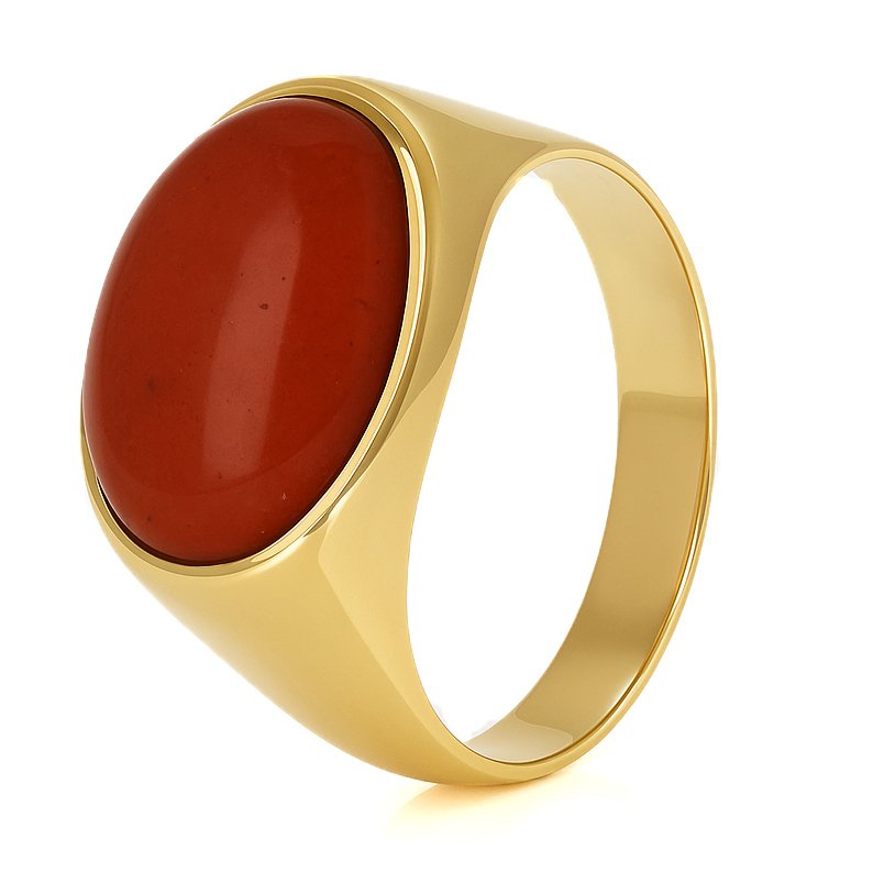 Bague - 18 carats Or jaune - 2.50ct. tw. Cornaline #1.0