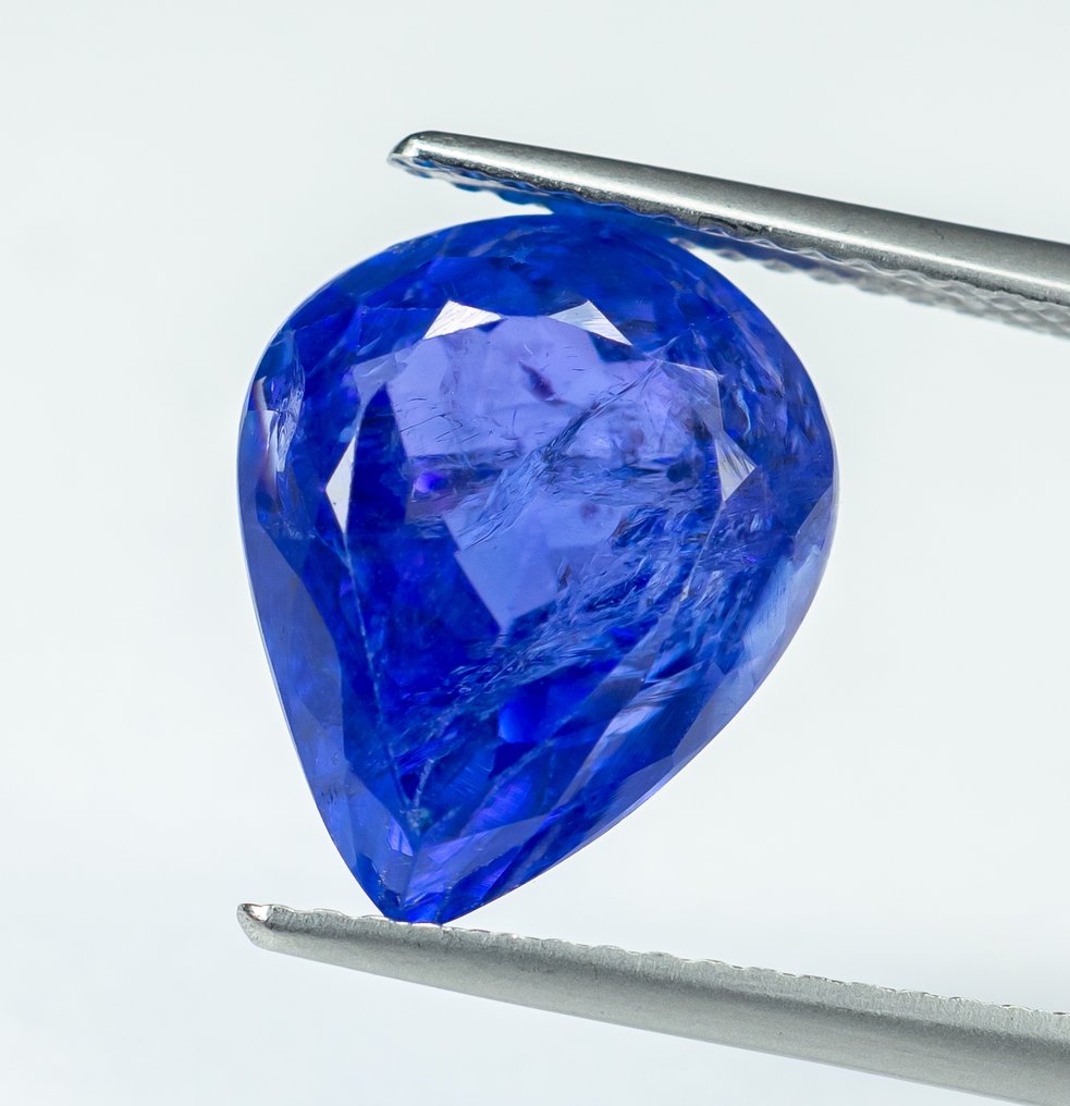 χωρίς τιμή ασφαλείας Τανζανίτης  - 6.91 ct - Bellerophon Gemlab - Μωβ-μπλε #1.0
