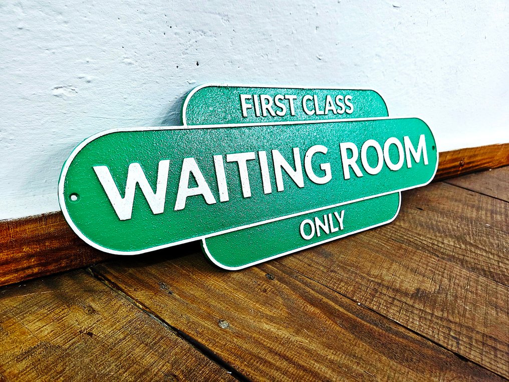 Διαφημιστική πινακίδα - Πρώτη Θυρίδα Αναμονής - 59,5 εκ - Μέταλλο #1.0