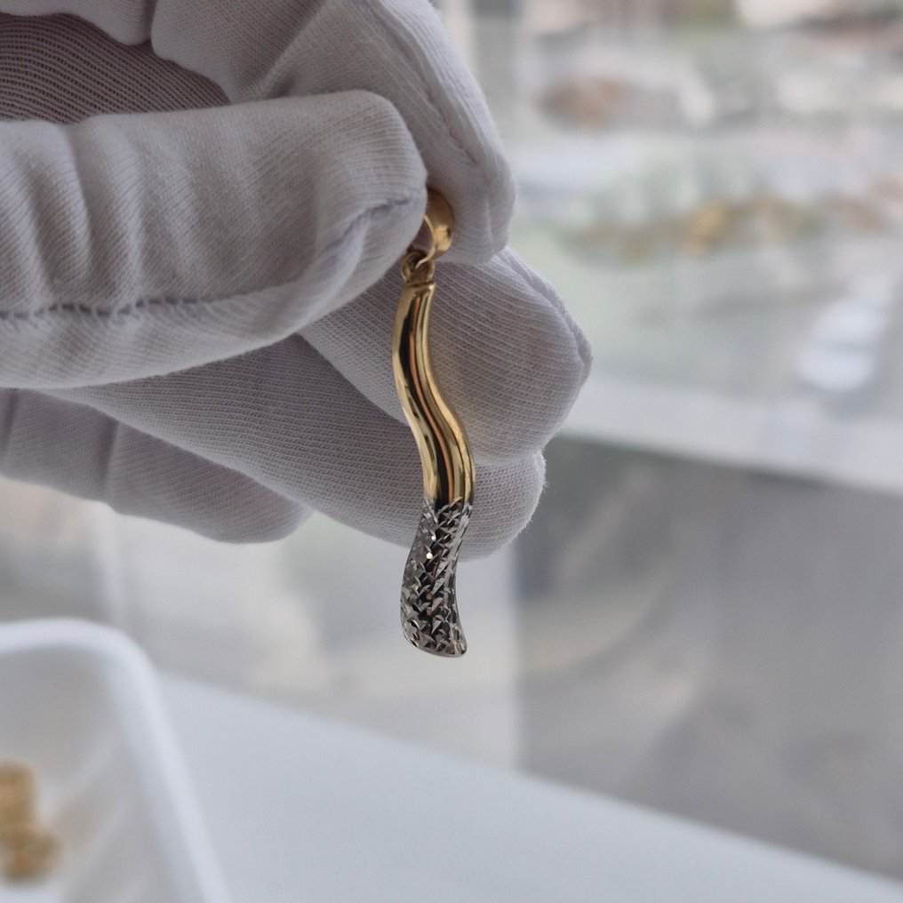 Ingen mindstepris - Vedhæng - 18 kraat Gulguld - Bicolour diamantskæring #3.2