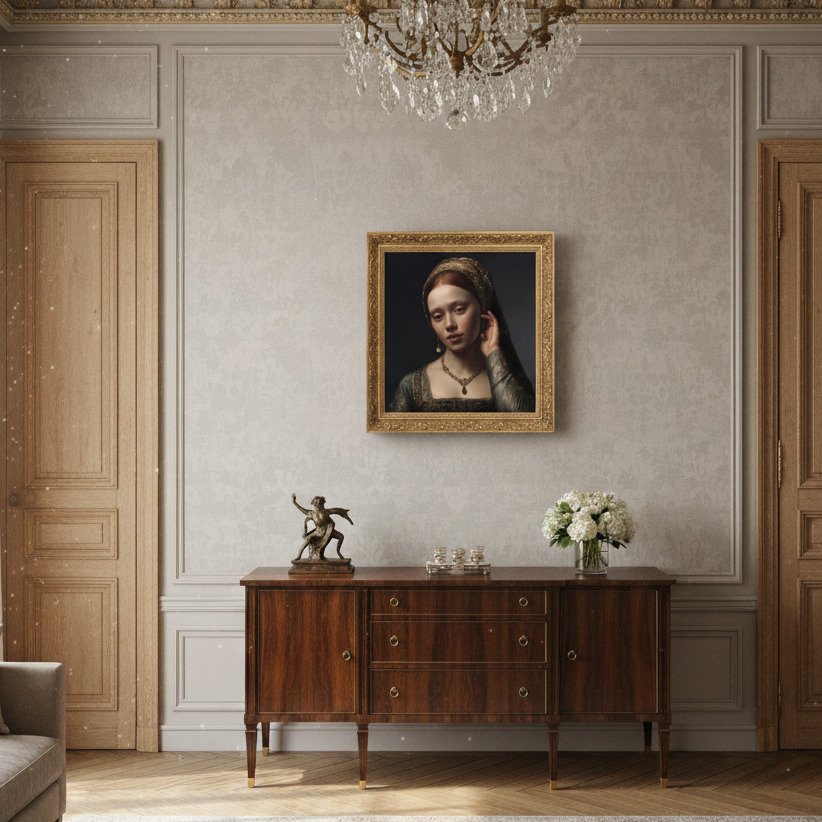 Le Yack - La jeune dame au voile d’or - Hand signed #1.0