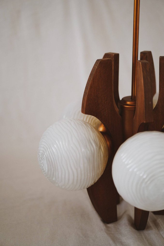 掛燈 - 玻璃 - 太空时代风格吊灯 #1.0