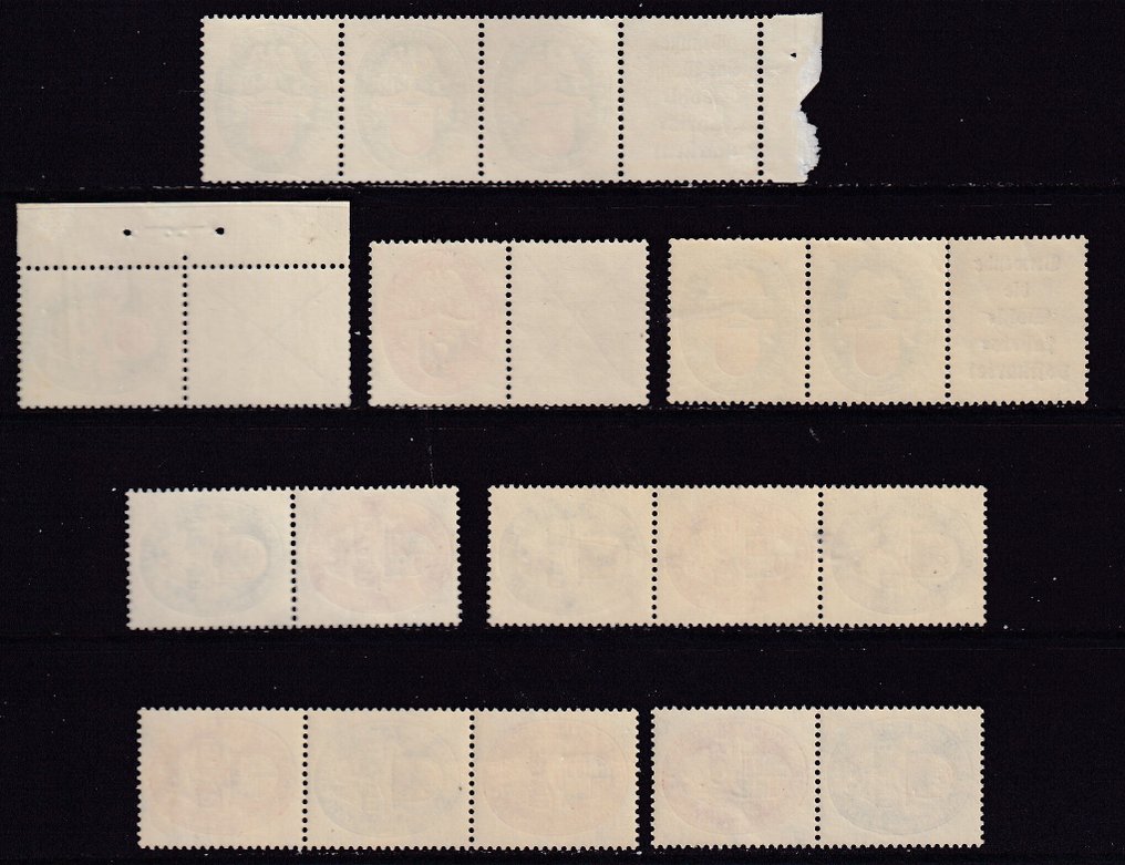 Deutsches Reich 1928/1929 - Composite prints from H sheets and MHB. - Michel: KZ10.13,15,W34/w36,S50/53,S72 #4.3