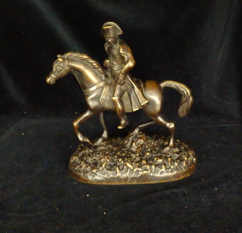 Γλυπτό, Napoleon Bonaparte op paard - 20 cm - Μπρούντζος #3.2
