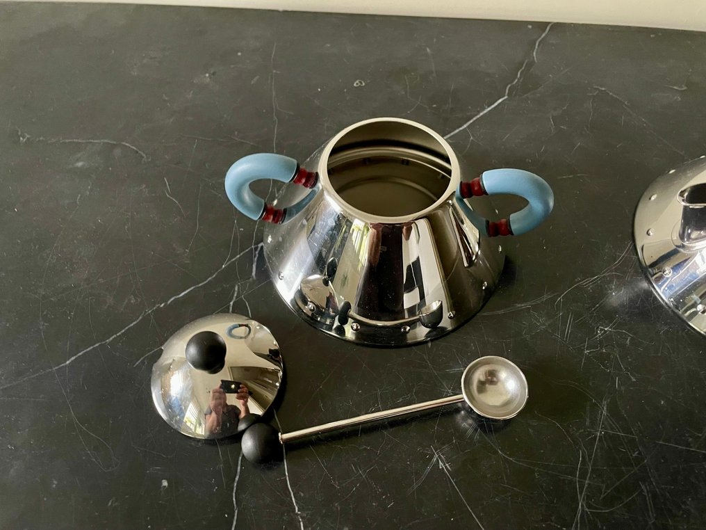 Alessi - Michael Graves - Açucareiro e nateira (2) - 9096, 9097 - Aço #4.3