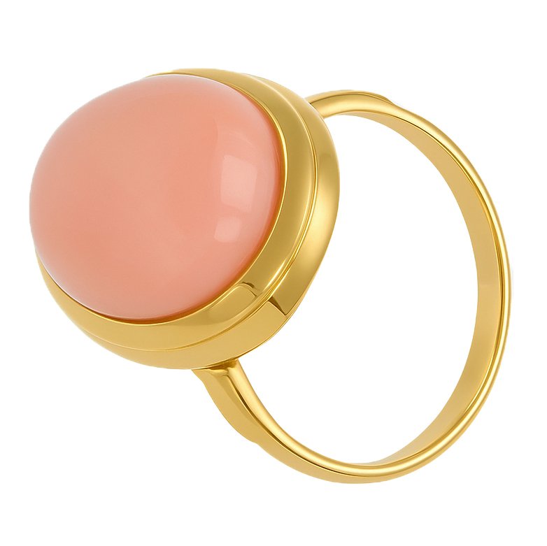 Gyűrű - 18 kt. Sárga arany Korall #1.0