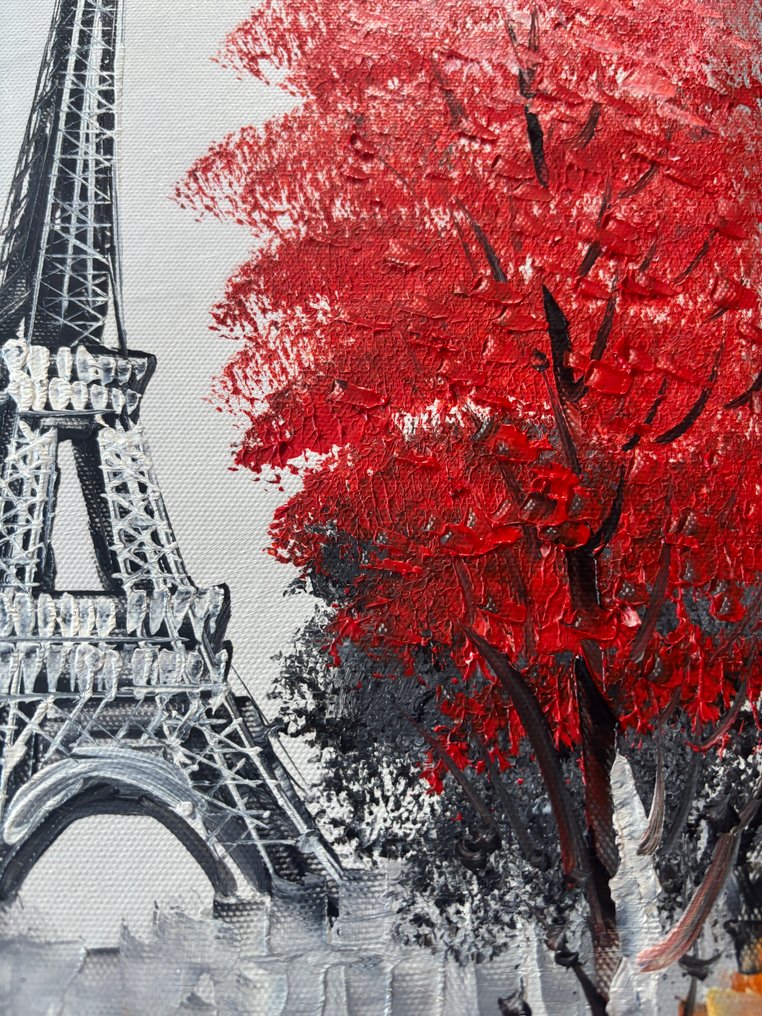 Sam Burnet (1969) - Ballade dans Paris Huile sur Toile #3.2