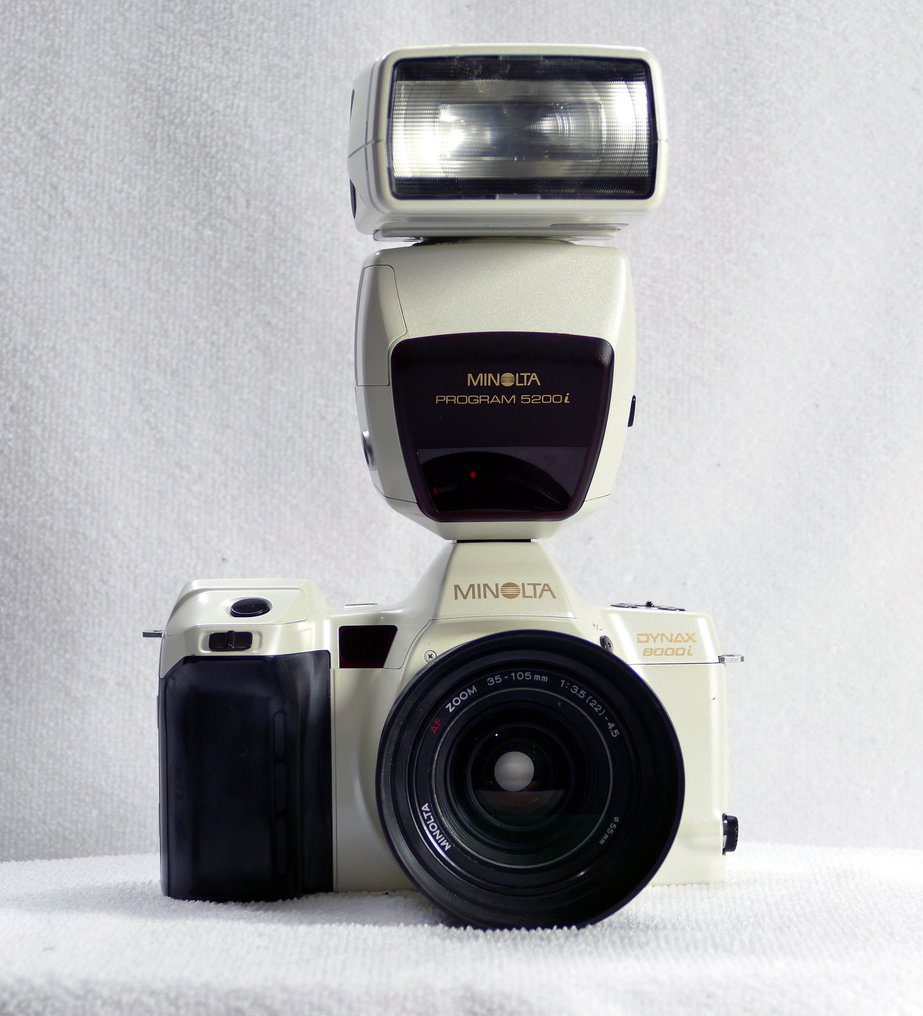 Minolta Dynax 8000i Prestige White Limited Edition set + AF 3.5-4.5/35-105mm + 5000i Flash | Spegelreflexkamera (SLR) #4.3