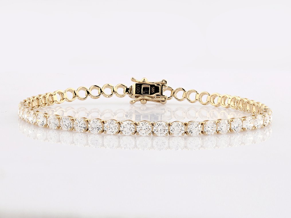 Bracciale - 14 carati Oro giallo - 3.85ct. tw. Diamante (Coltivato in laboratorio) #1.0