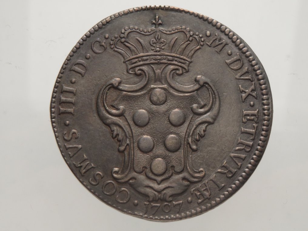 Italia, Storhertugdømmet Toscana Cosimo III. Pezza della Rosa 1707 Livorno #1.0