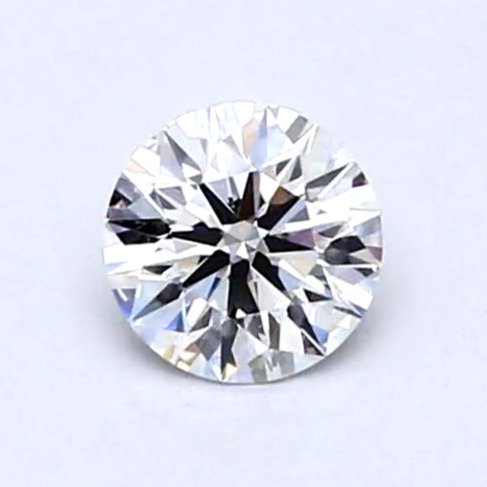 Nincs minimálár - 1 pcs Gyémánt (Természetes) - 0.43 ct - Kerek - D (színtelen) - VVS2 - Nemzetközi Gemmológiai Intézet (IGI) - *3EX* #1.0